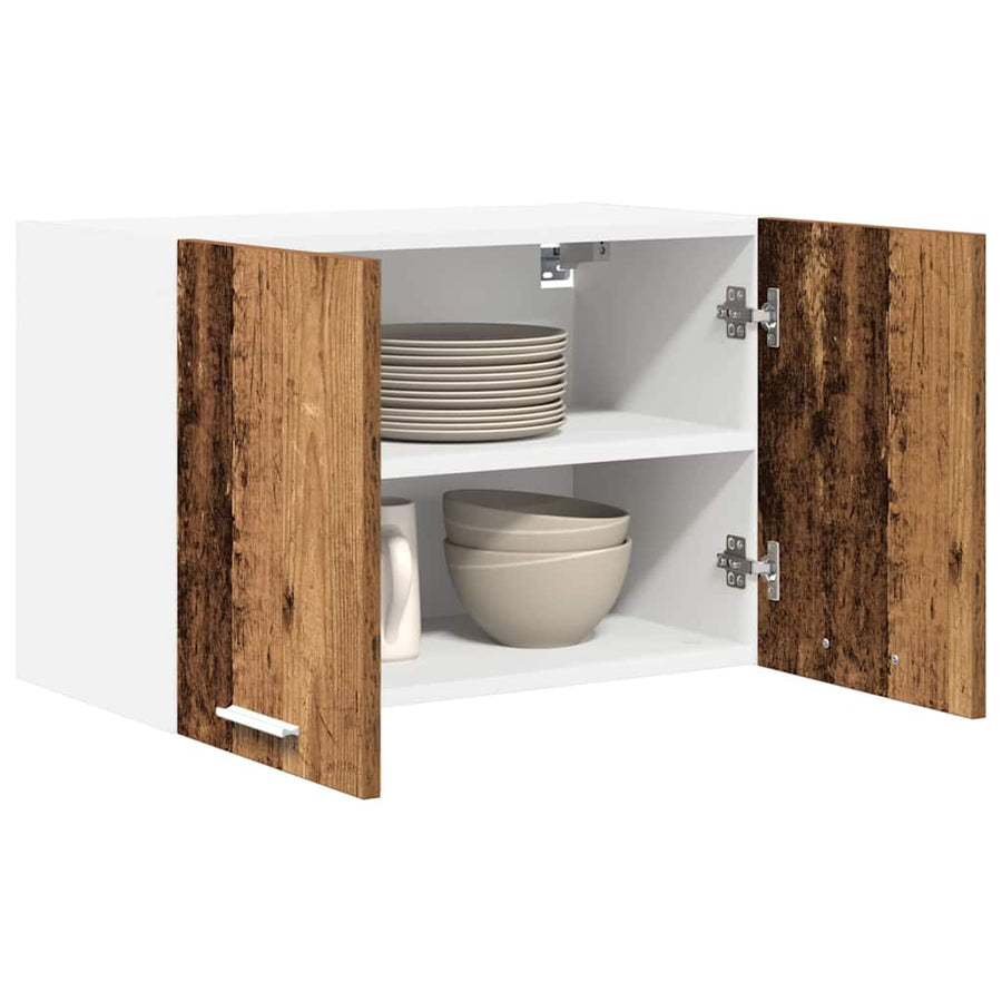 Hangkast met plank Riga 2 pcs Oude Hout en Wit 60 x 31 x 40 cm