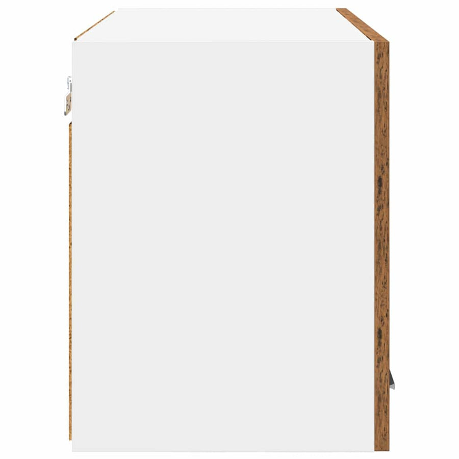 Hangkast met plank Riga 2 pcs Oude Hout en Wit 60 x 31 x 40 cm