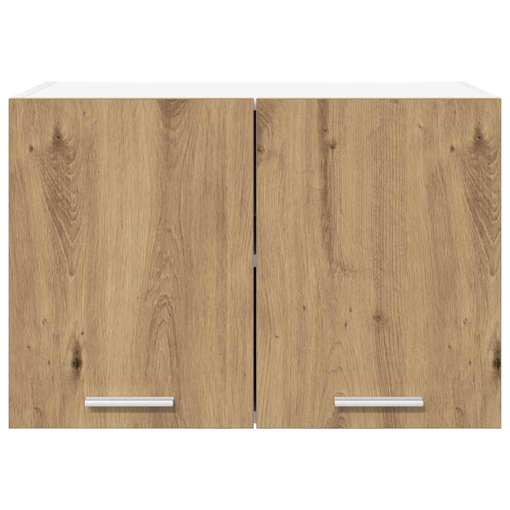 Hangkast Ambachtelijke Eik en Wit 60 x 31 x 40 cm Bewerkt hout