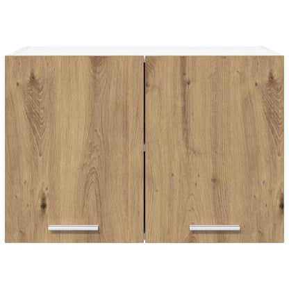 Hangkast Ambachtelijke Eik en Wit 60 x 31 x 40 cm Bewerkt hout