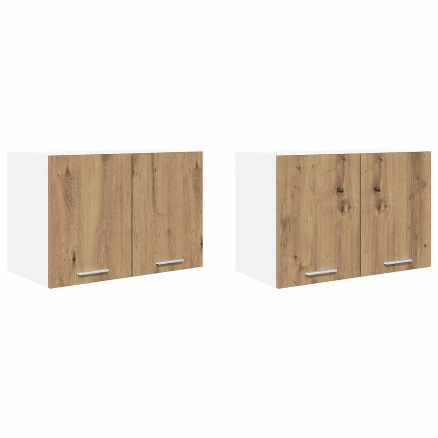 Hangkast Riga 2 pcs Ambachtelijke Eik en Wit 60 x 31 x 40 cm