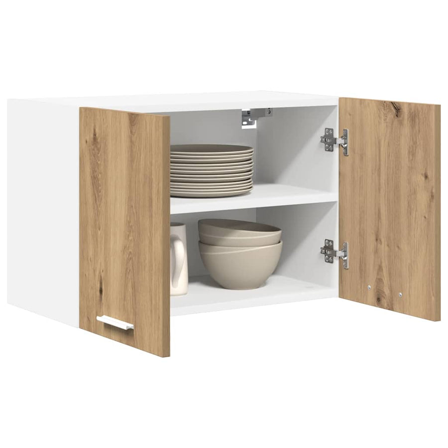 Hangkast Riga 2 pcs Ambachtelijke Eik en Wit 60 x 31 x 40 cm