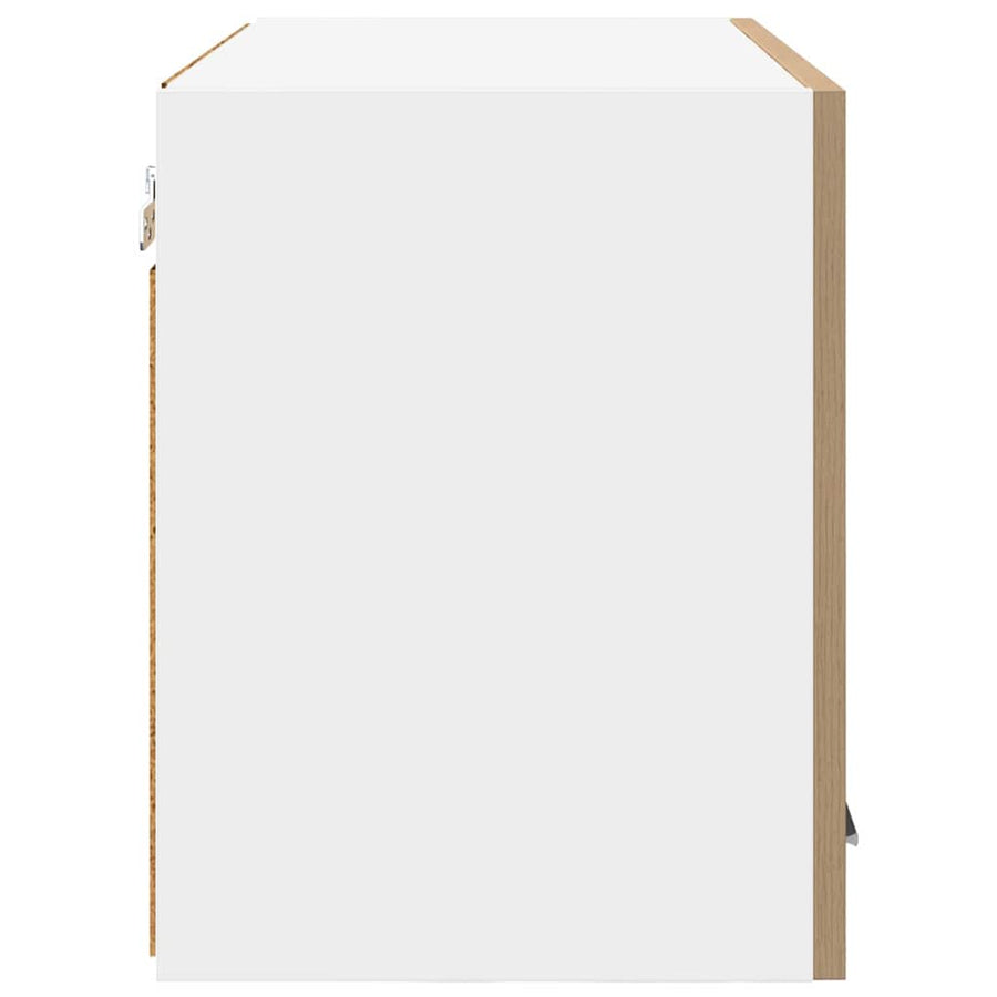 Hangkast Riga 2 pcs Ambachtelijke Eik en Wit 60 x 31 x 40 cm