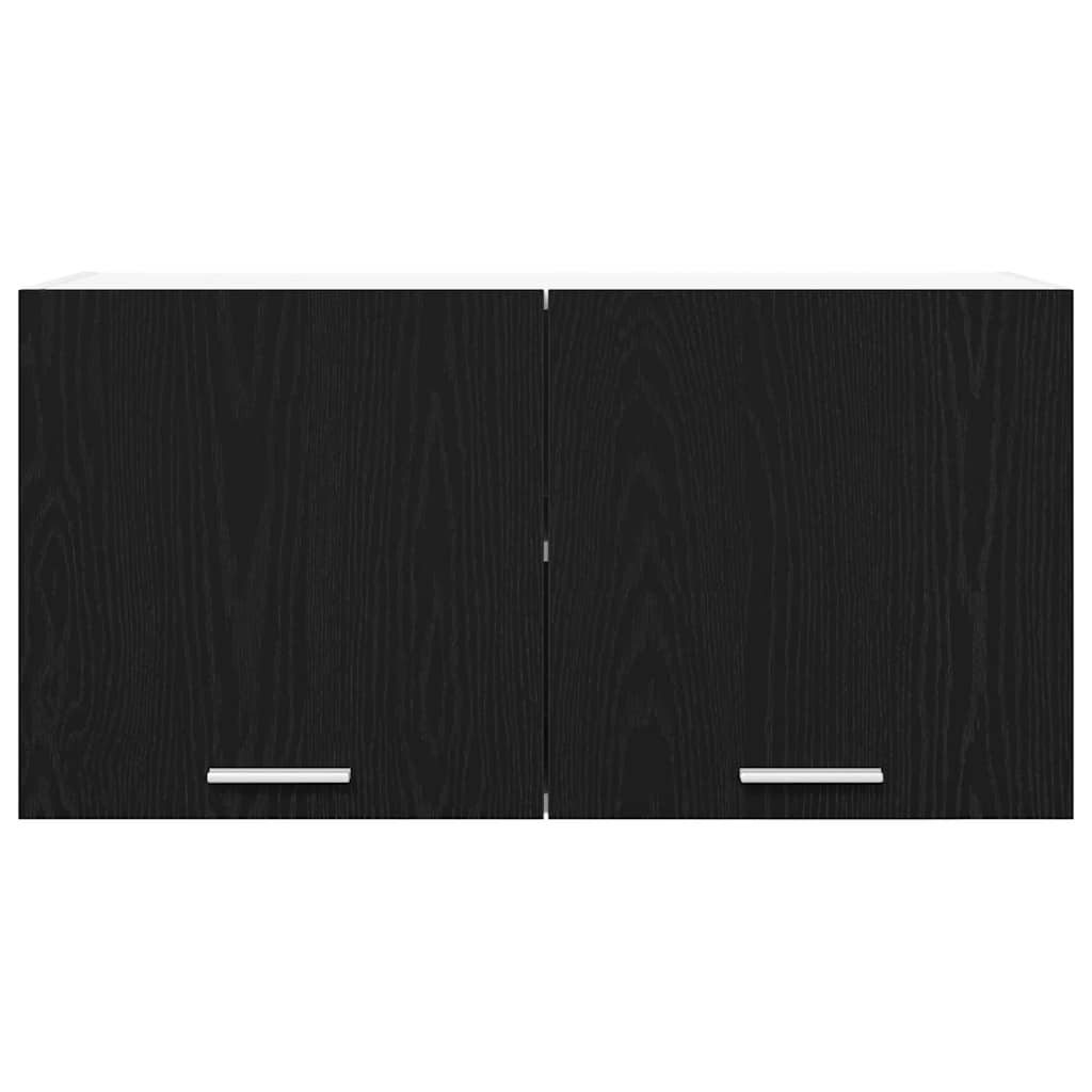 Hangkast Riga Zwart Eiken 80 x 31 x 40 cm Bewerkt hout