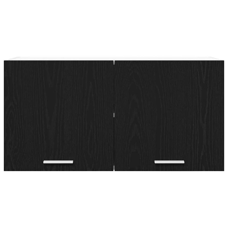 Hangkast Riga Zwart Eiken 80 x 31 x 40 cm Bewerkt hout