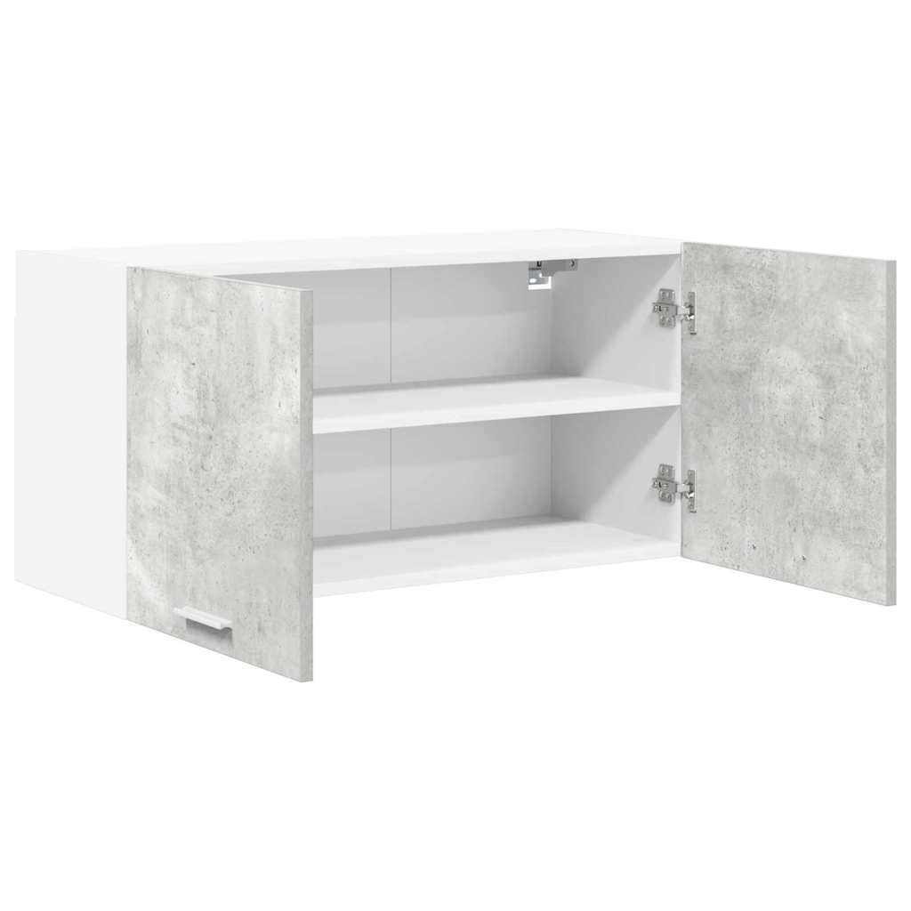 Hangkast Riga Beton Grijs 80 x 31 x 40 cm Bewerkt hout