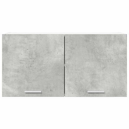 Hangkast Riga Beton Grijs 80 x 31 x 40 cm Bewerkt hout