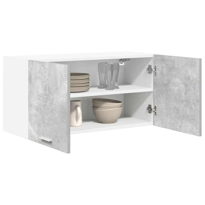 Hangkast Riga Beton Grijs 80 x 31 x 40 cm Bewerkt hout
