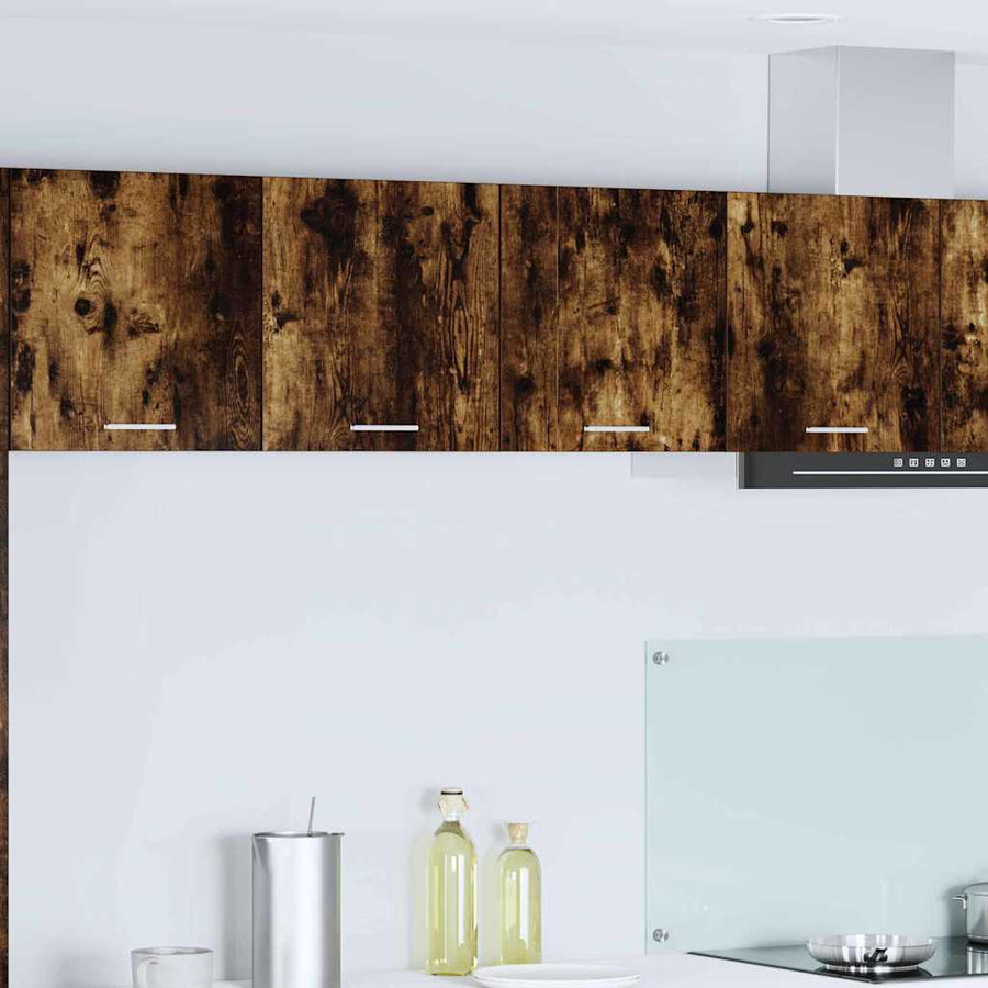 Hangkast Riga Gerookt eiken 80 x 31 x 40 cm Bewerkt hout