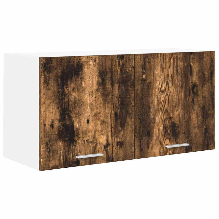 Hangkast Riga Gerookt eiken 80 x 31 x 40 cm Bewerkt hout