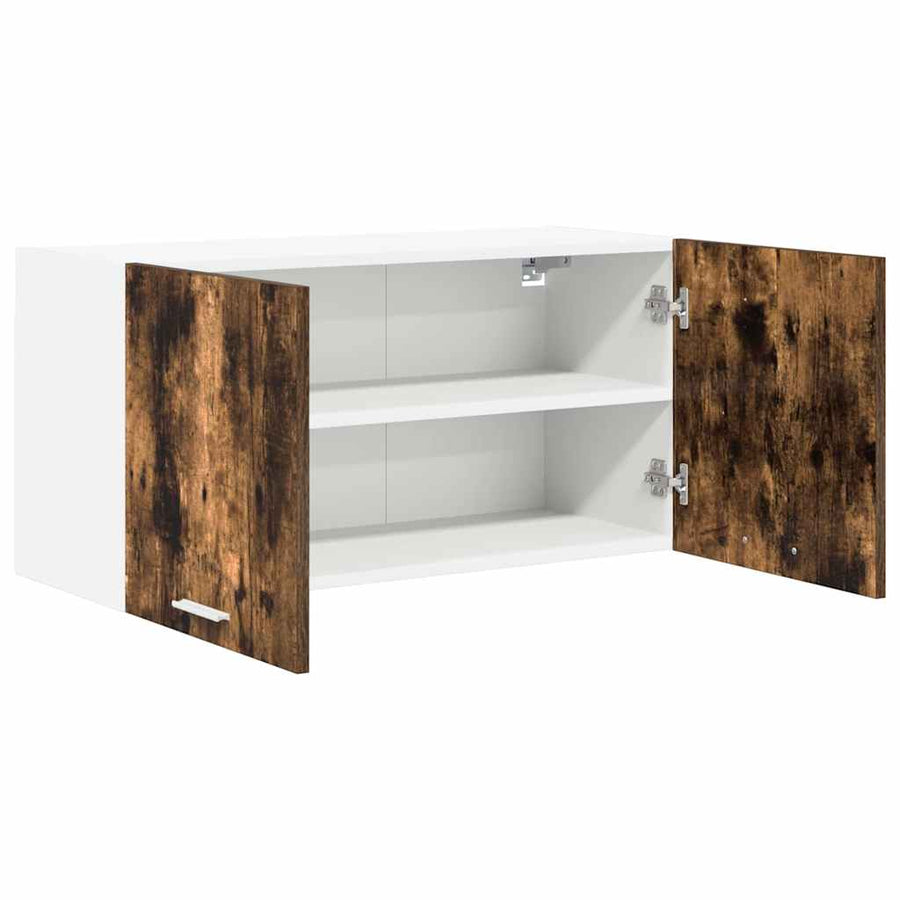 Hangkast Riga Gerookt eiken 80 x 31 x 40 cm Bewerkt hout