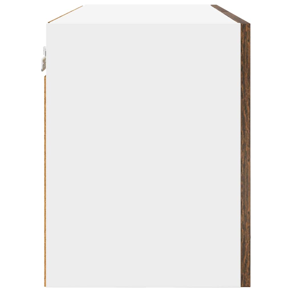 Hangkast Riga Gerookt eiken 80 x 31 x 40 cm Bewerkt hout