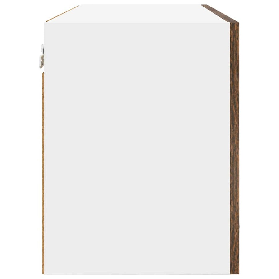 Hangkast Riga Gerookt eiken 80 x 31 x 40 cm Bewerkt hout
