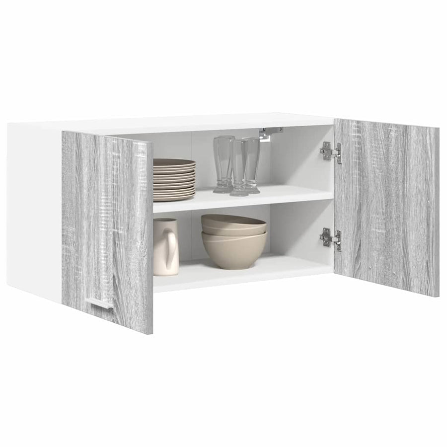 Hangkast Riga Grijs Sonoma 80 x 31 x 40 cm Bewerkt hout