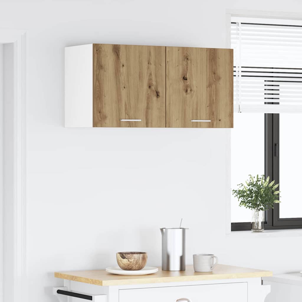 Hangkast met opslag Artisan Eiken 80 x 31 x 40 cm Bewerkt hout