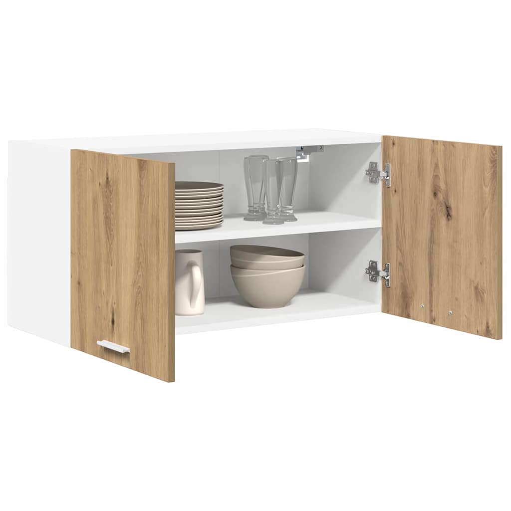 Hangkast met opslag Artisan Eiken 80 x 31 x 40 cm Bewerkt hout