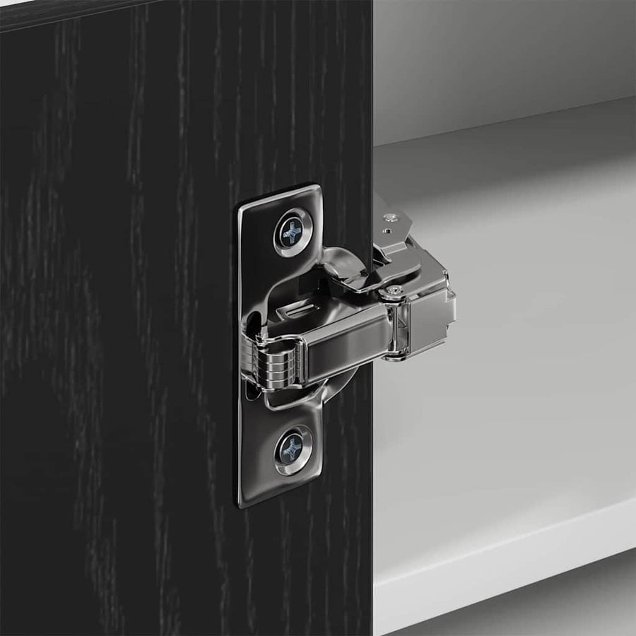 Hangkast Riga Zwarte Eik en Wit 57 x 57 x 40 cm Bewerkt hout