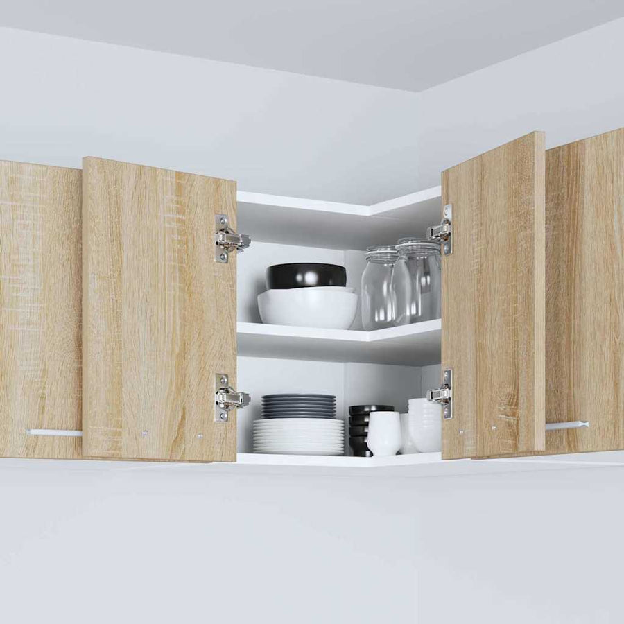 Hangkast Riga Sonoma Eik en Wit 57 x 57 x 40 cm Bewerkt hout