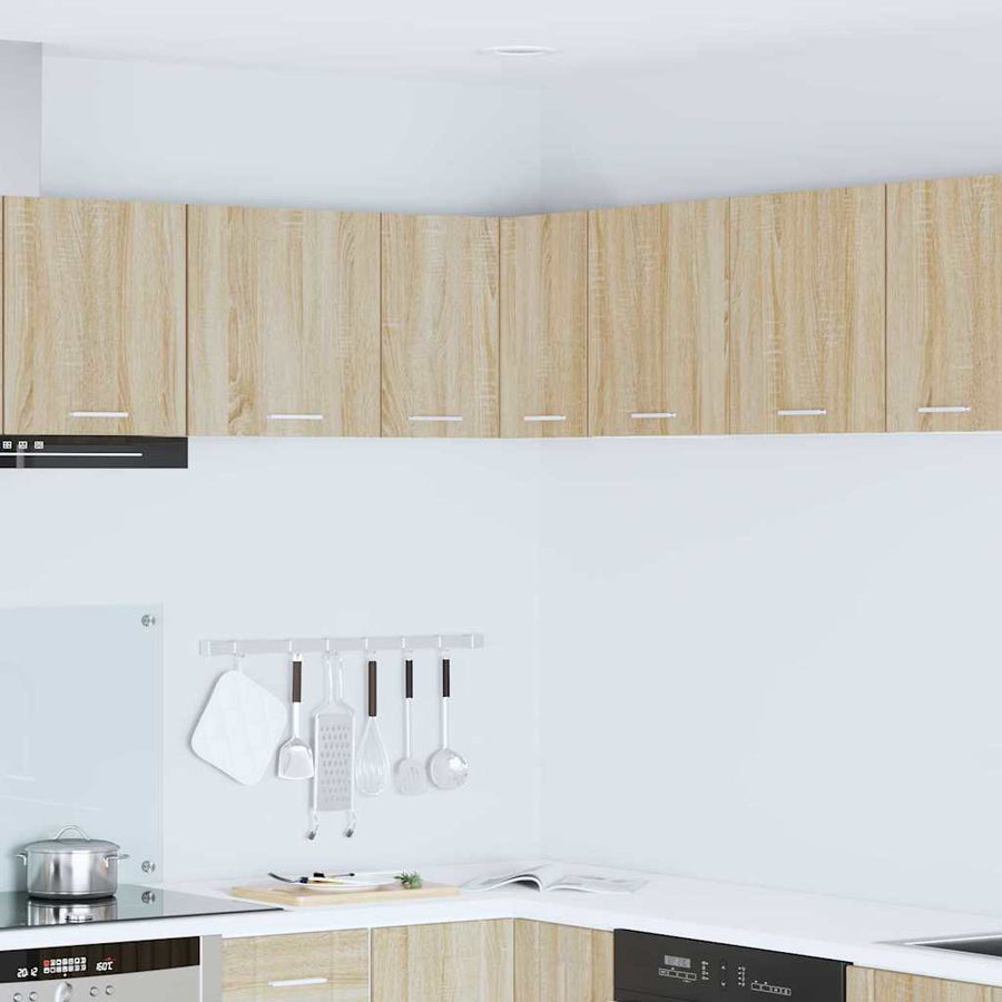 Hangkast Riga Sonoma Eik en Wit 57 x 57 x 40 cm Bewerkt hout