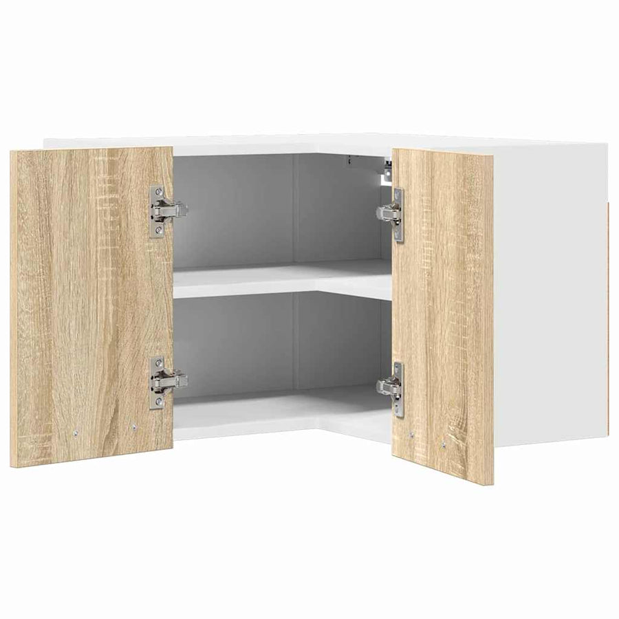Hangkast Riga Sonoma Eik en Wit 57 x 57 x 40 cm Bewerkt hout