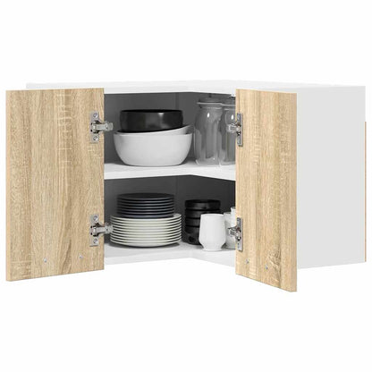Hangkast Riga Sonoma Eik en Wit 57 x 57 x 40 cm Bewerkt hout