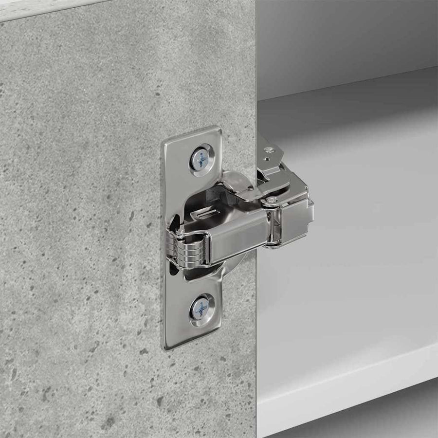 Hangkast Riga Beton Grijs en Wit 57 x 57 x 40 cm Bewerkt hout