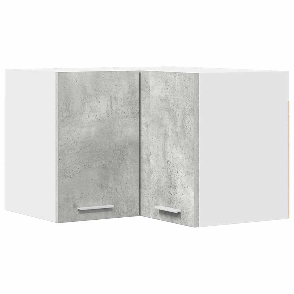 Hangkast Riga Beton Grijs en Wit 57 x 57 x 40 cm Bewerkt hout