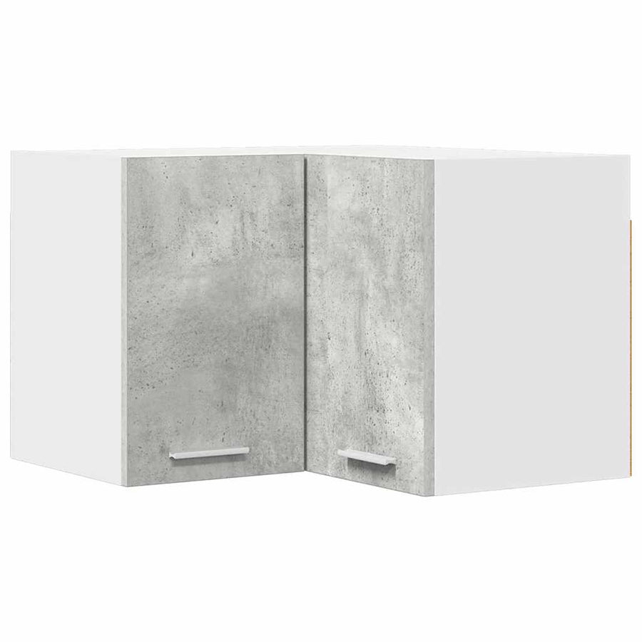 Hangkast Riga Beton Grijs en Wit 57 x 57 x 40 cm Bewerkt hout
