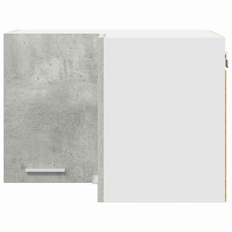 Hangkast Riga Beton Grijs en Wit 57 x 57 x 40 cm Bewerkt hout
