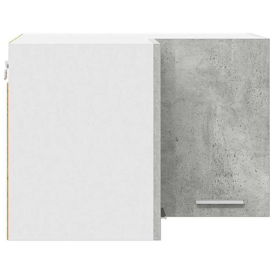 Hangkast Riga Beton Grijs en Wit 57 x 57 x 40 cm Bewerkt hout