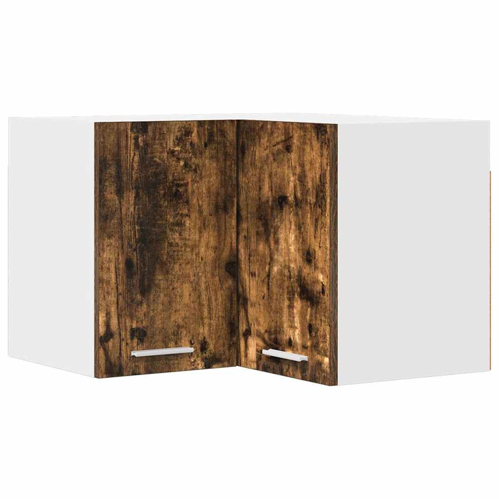 Hangkast Riga Gerookte Eik en Wit 57 x 57 x 40 cm Bewerkt hout