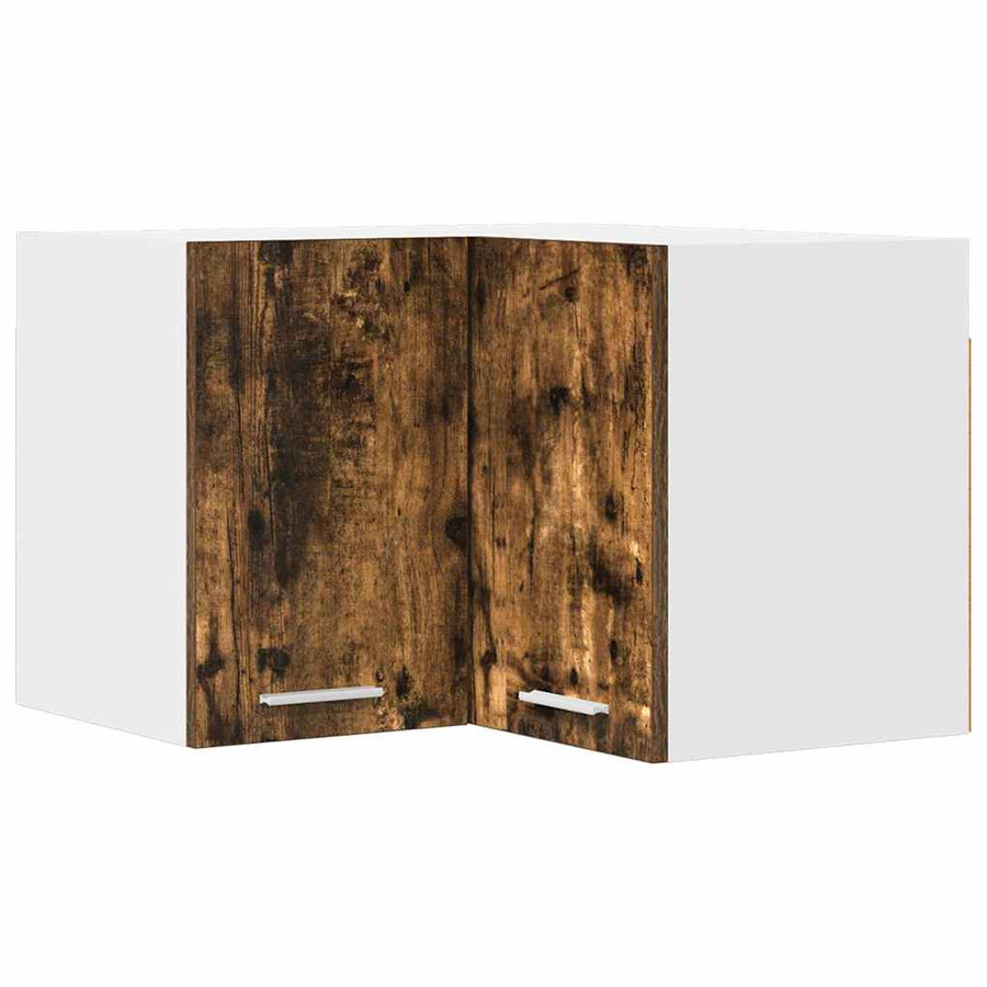 Hangkast Riga Gerookte Eik en Wit 57 x 57 x 40 cm Bewerkt hout