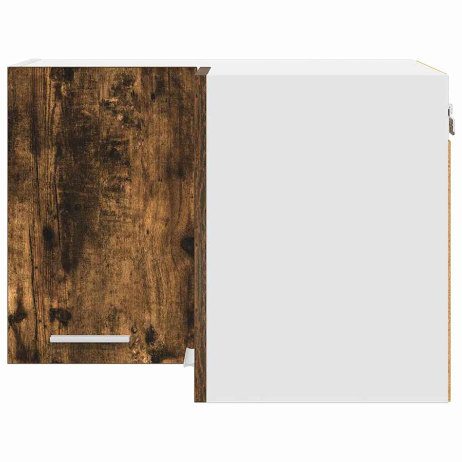 Hangkast Riga Gerookte Eik en Wit 57 x 57 x 40 cm Bewerkt hout