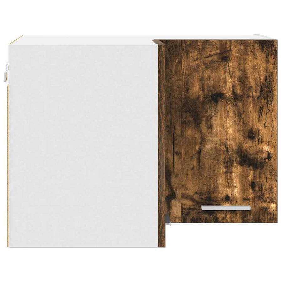 Hangkast Riga Gerookte Eik en Wit 57 x 57 x 40 cm Bewerkt hout
