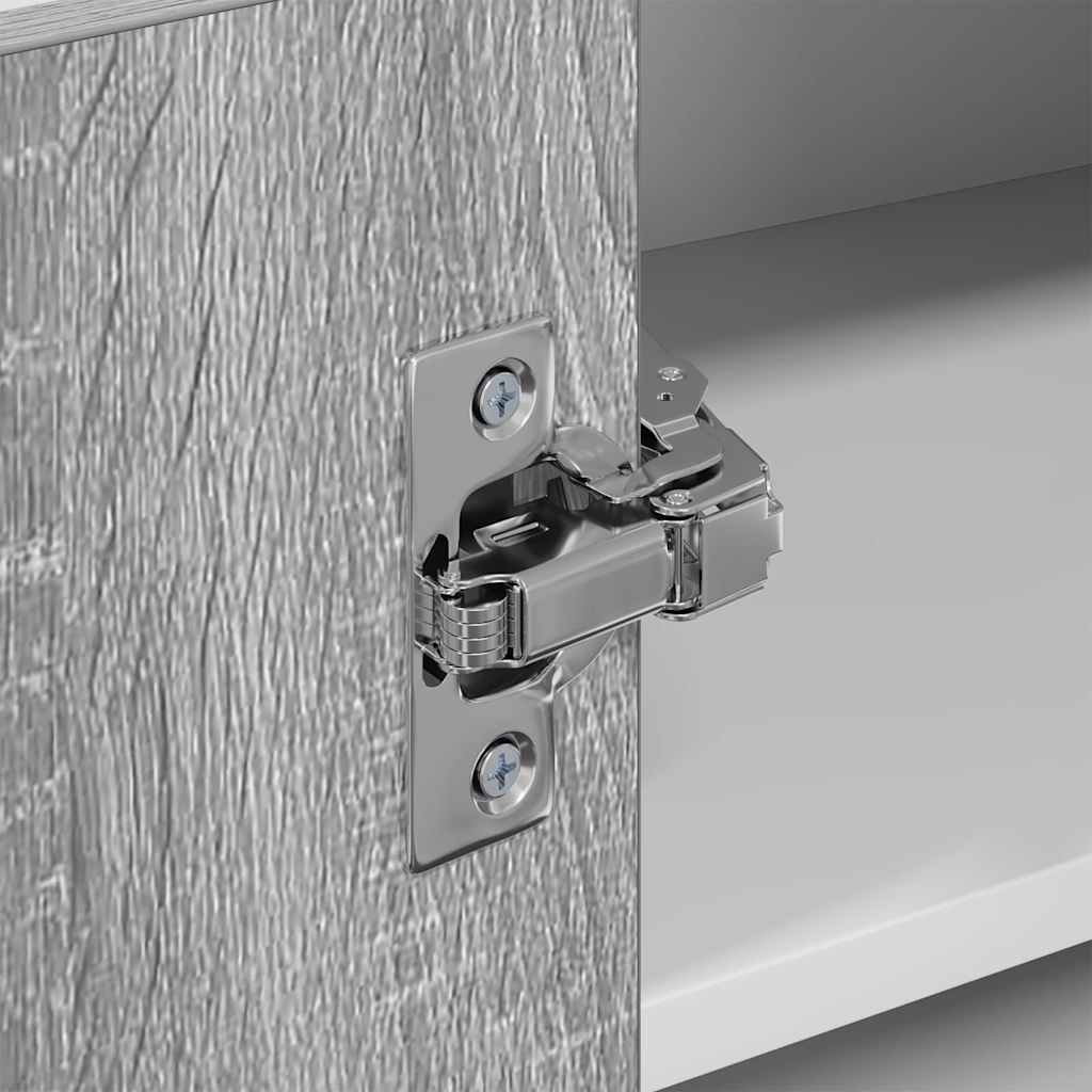 Hangkast Riga Grijs Sonoma en Wit 57 x 57 x 40 cm Bewerkt hout