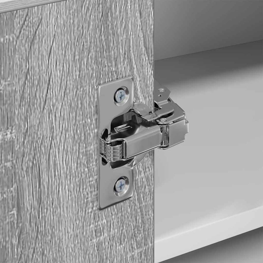 Hangkast Riga Grijs Sonoma en Wit 57 x 57 x 40 cm Bewerkt hout