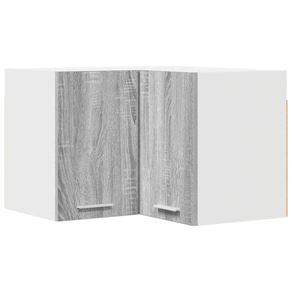 Hangkast Riga Grijs Sonoma en Wit 57 x 57 x 40 cm Bewerkt hout