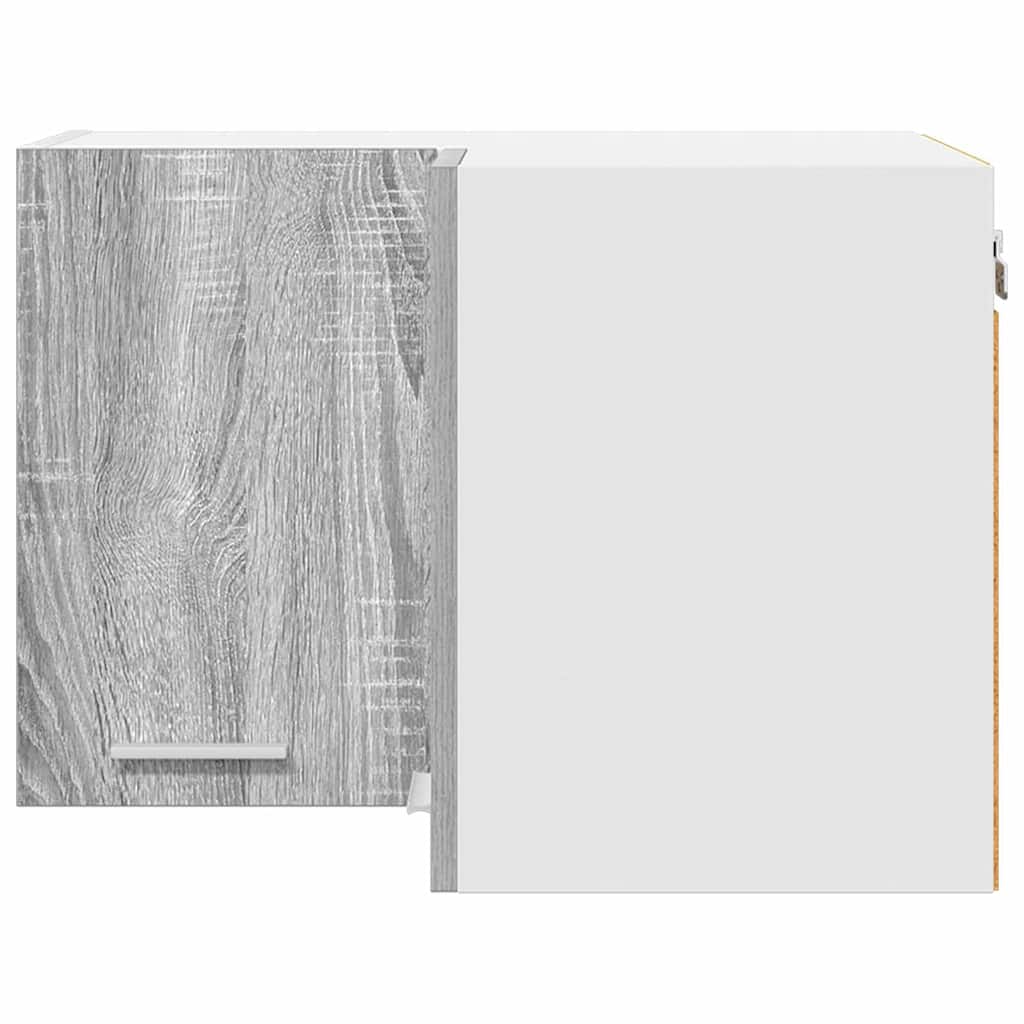 Hangkast Riga Grijs Sonoma en Wit 57 x 57 x 40 cm Bewerkt hout