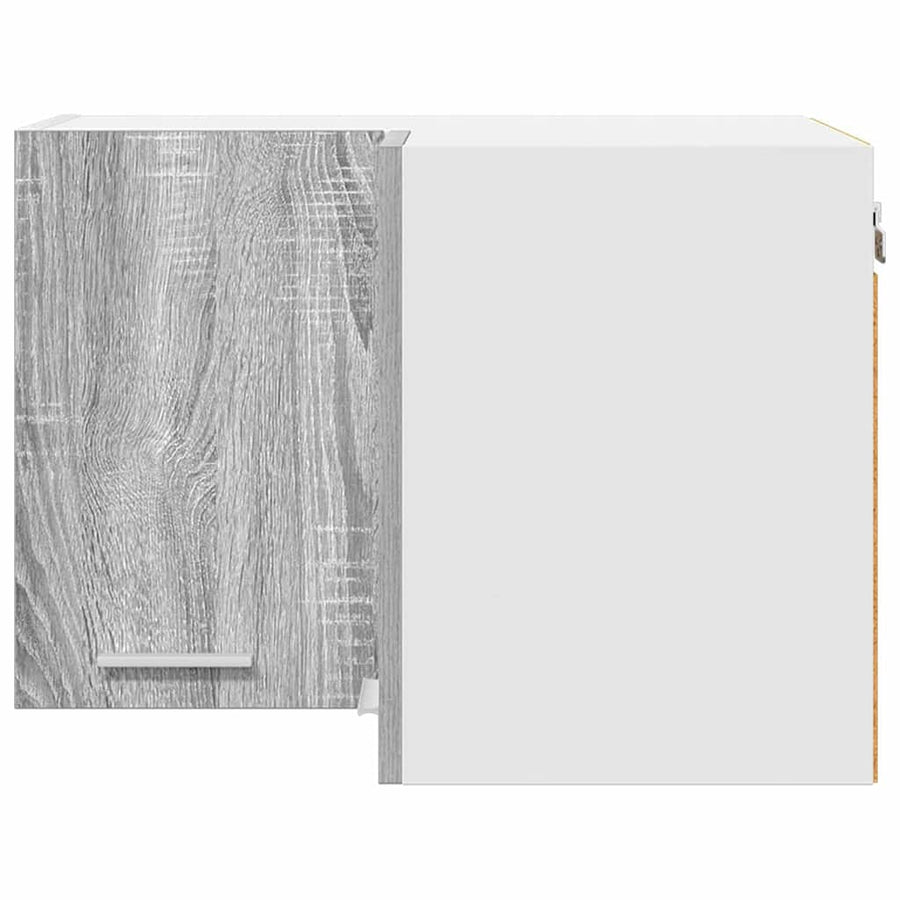 Hangkast Riga Grijs Sonoma en Wit 57 x 57 x 40 cm Bewerkt hout