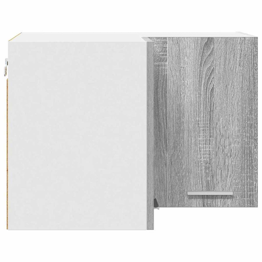 Hangkast Riga Grijs Sonoma en Wit 57 x 57 x 40 cm Bewerkt hout