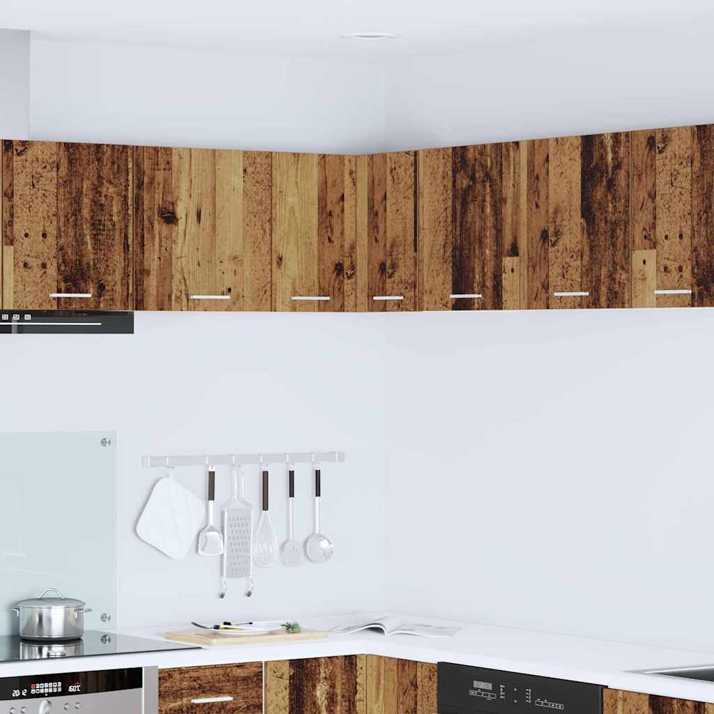 Hangkast Riga Oude Hout en Wit 57 x 57 x 40 cm Bewerkt hout