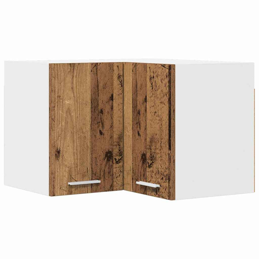 Hangkast Riga Oude Hout en Wit 57 x 57 x 40 cm Bewerkt hout