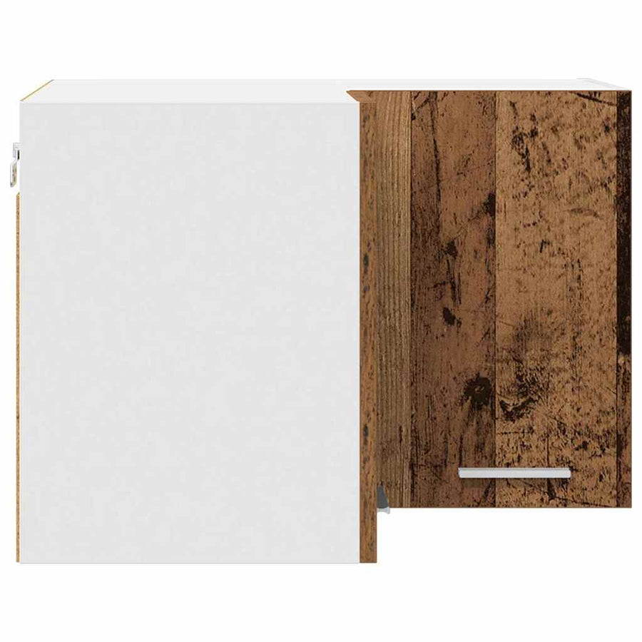 Hangkast Riga Oude Hout en Wit 57 x 57 x 40 cm Bewerkt hout