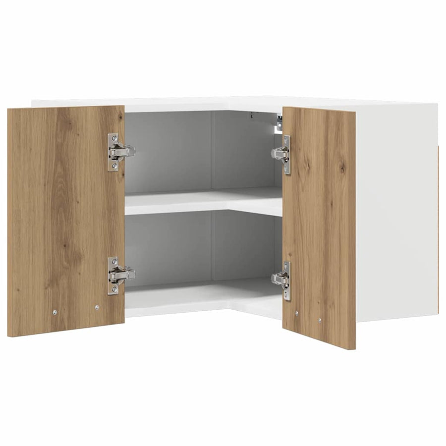 Hangkast Riga Ambachtelijke Eik en Wit 57 x 57 x 40 cm
