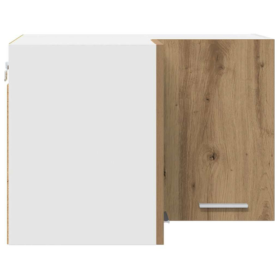 Hangkast Riga Ambachtelijke Eik en Wit 57 x 57 x 40 cm