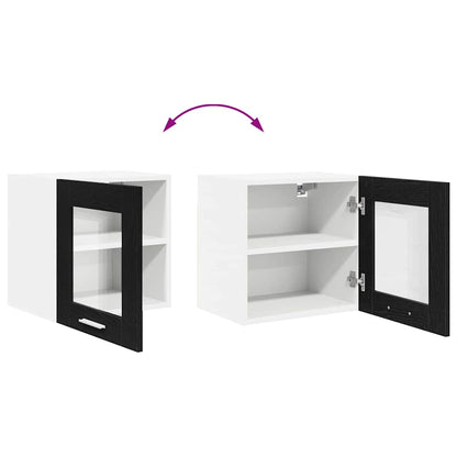 Hangkast Riga Zwart Eiken 40 x 31 x 40 cm Bewerkt hout