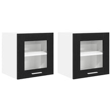 Hangkast Riga 2 pcs Zwart Eiken 40 x 31 x 40 cm Bewerkt hout