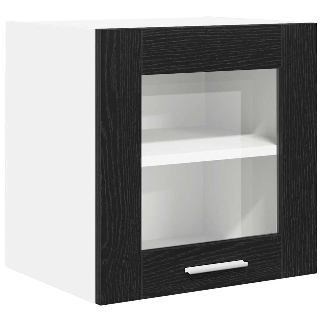 Hangkast Riga 2 pcs Zwart Eiken 40 x 31 x 40 cm Bewerkt hout