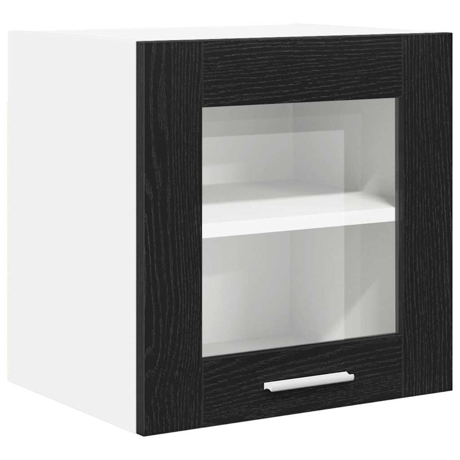 Hangkast Riga 2 pcs Zwart Eiken 40 x 31 x 40 cm Bewerkt hout