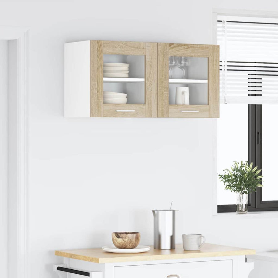 Hangkast Riga 2 pcs Sonoma Eiken 40 x 31 x 40 cm Bewerkt hout